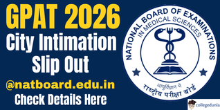 GPAT 2026 City Intimation Slip Out @natboard.edu.in; Exam Scheduled on March 7